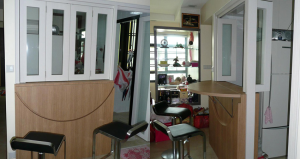 kitchen table transform in counter bar